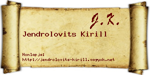 Jendrolovits Kirill névjegykártya